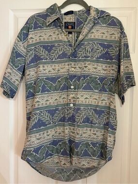 VTG Chaps Ralph Lauren Men's Hawaiian Button Down Shirt Large